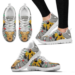 Airedale Terrier Print Christmas Running Shoes For Women-Free Shipping