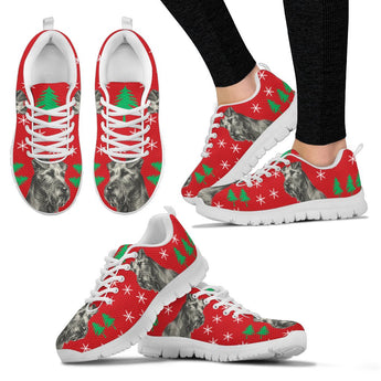 Irish Terrier Print Christmas Running Shoes For Women-Free Shipping