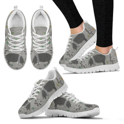 British Saddleback Pig Print Christmas Running Shoes For Women-Free Shipping